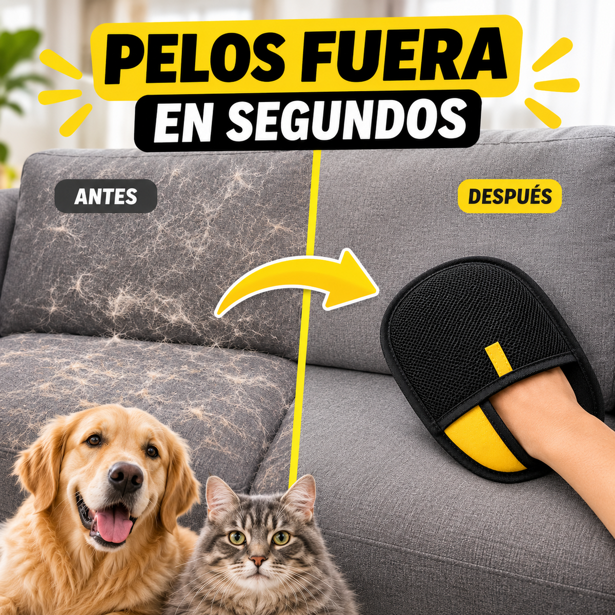 GUANTE CEPILLO QUITA PELOS